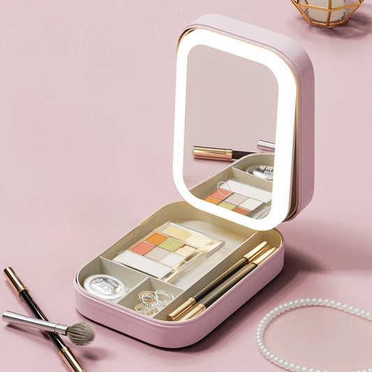 AuraGlow™ LED Makeup Storage Box